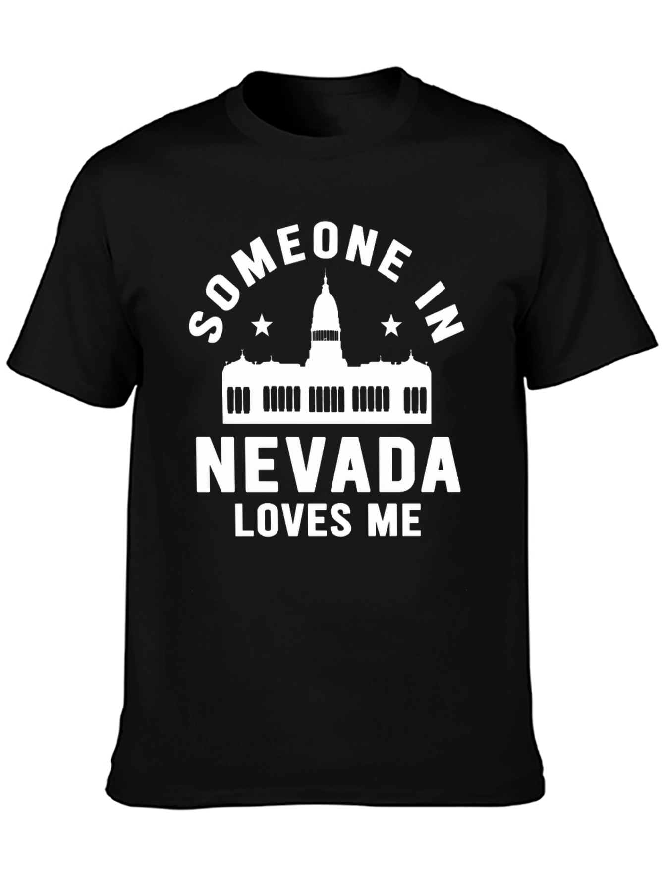 Someone in Nevada Loves Me Black T-Shirt