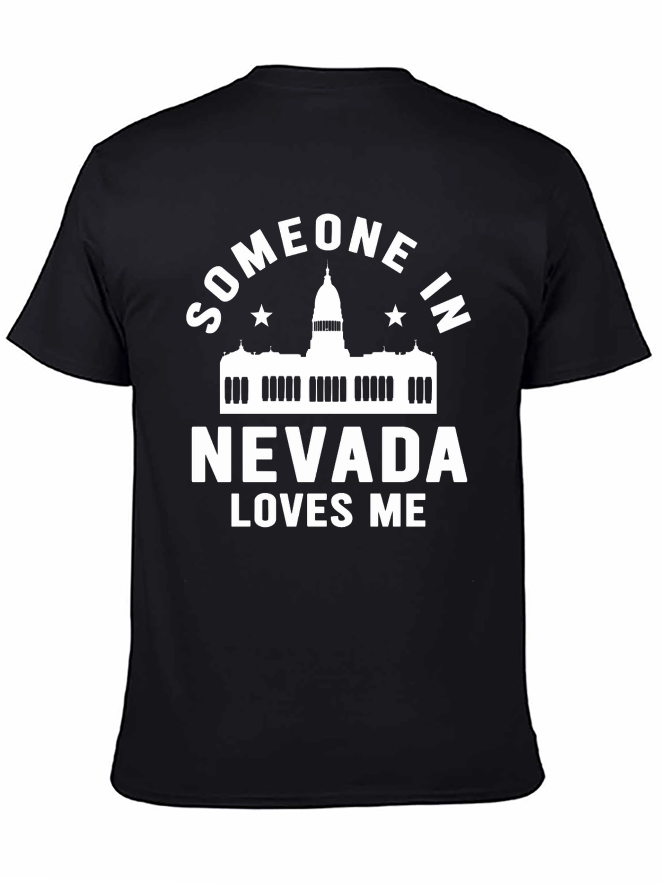 Someone in Nevada Loves Me Black T-Shirt
