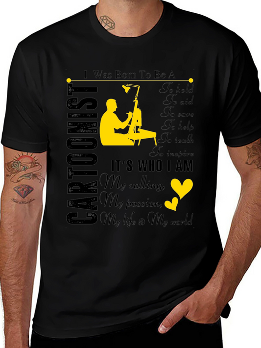 Cartoonist T-Shirt - Born To Be A Cartoonist Tee