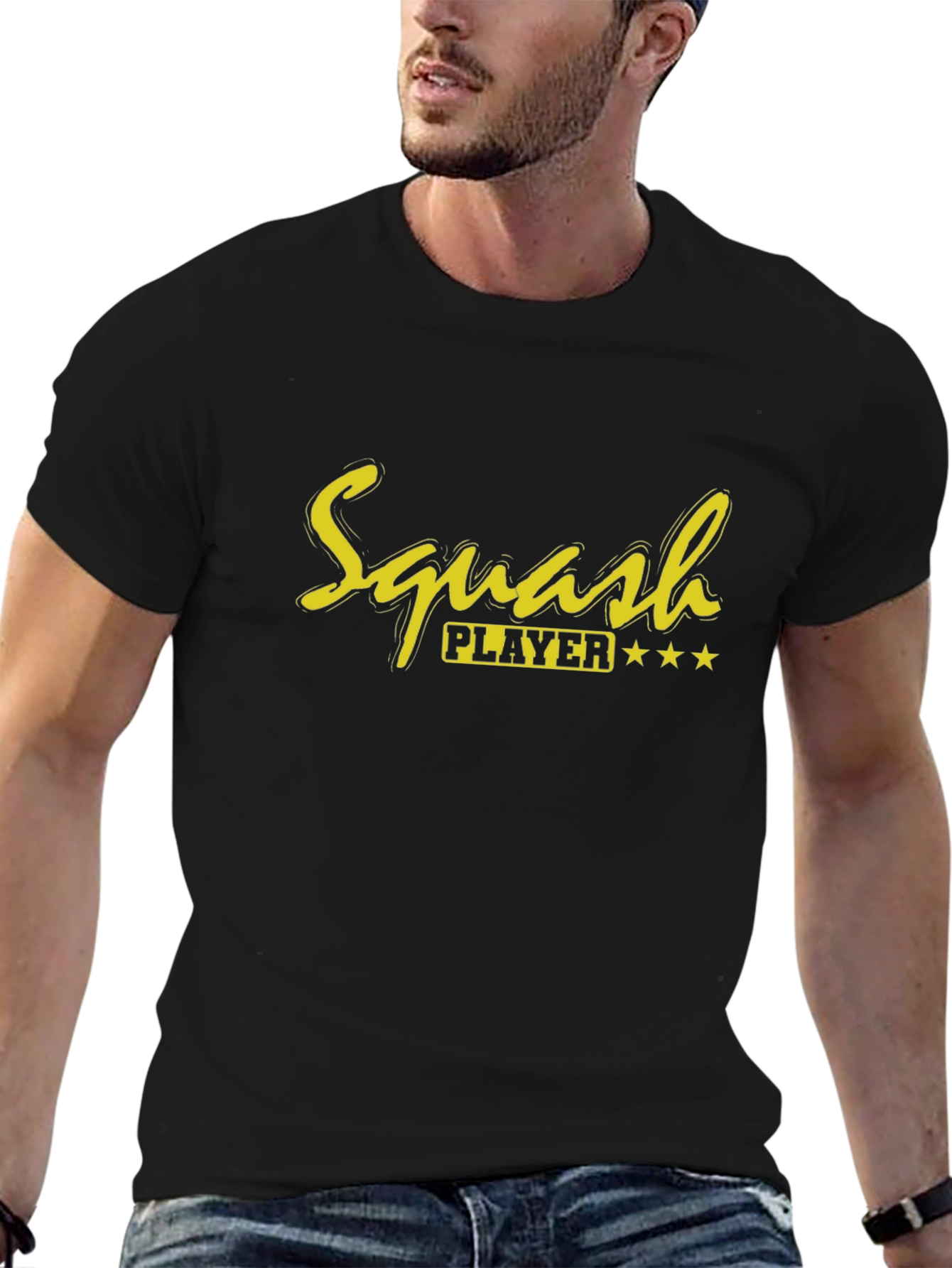 Squash Player Graphic Tee - Sporty & Stylish