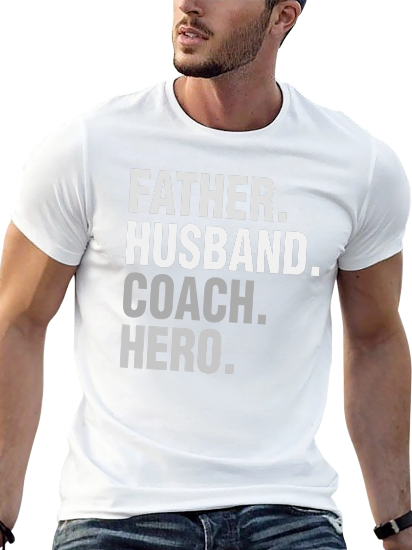 Father Husband Coach Hero Graphic Tee