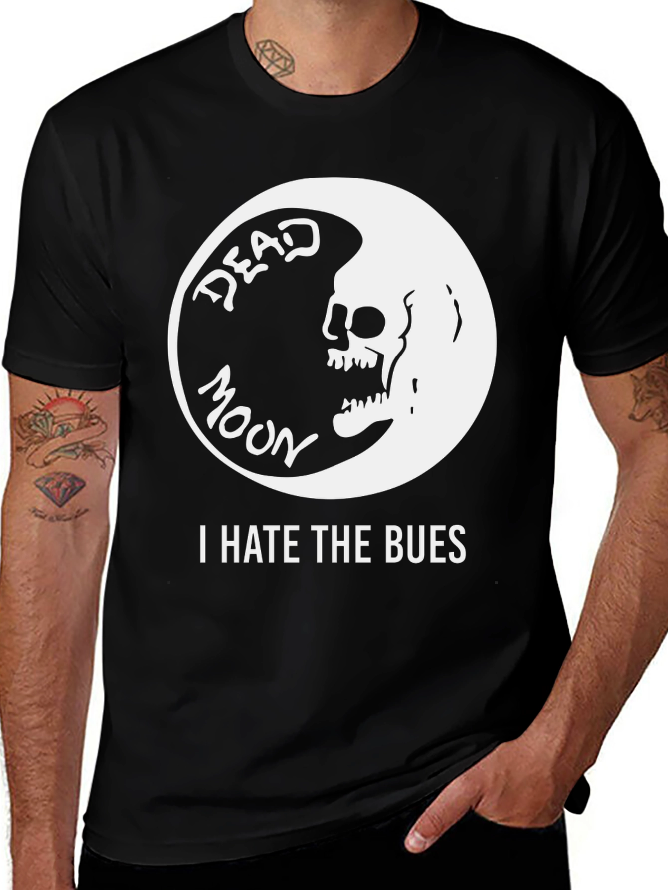 Dead Moon I Hate the Bues Graphic T-Shirt