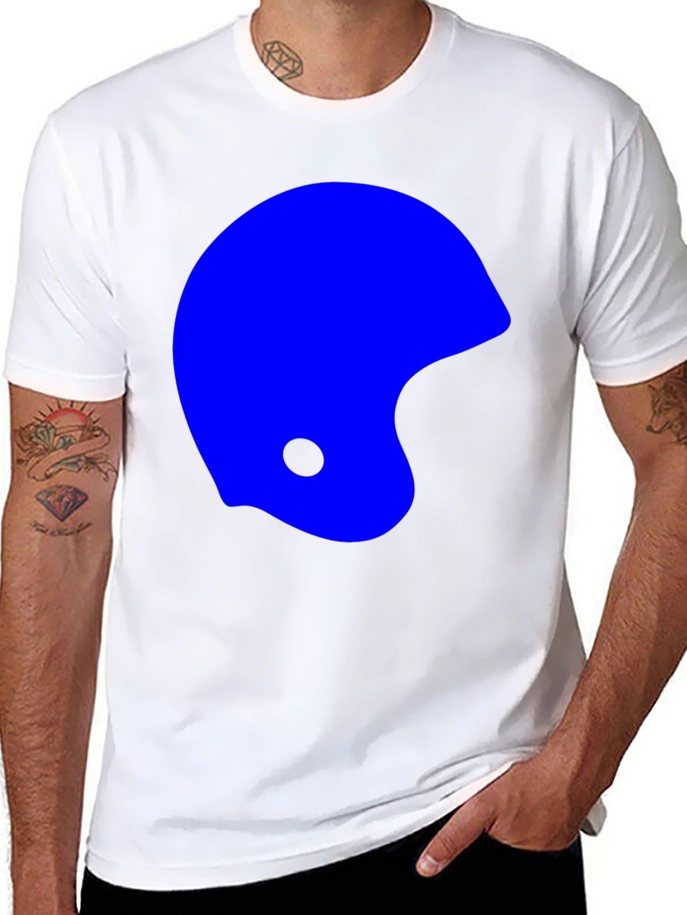 Abstract Helmet Graphic T-Shirt
