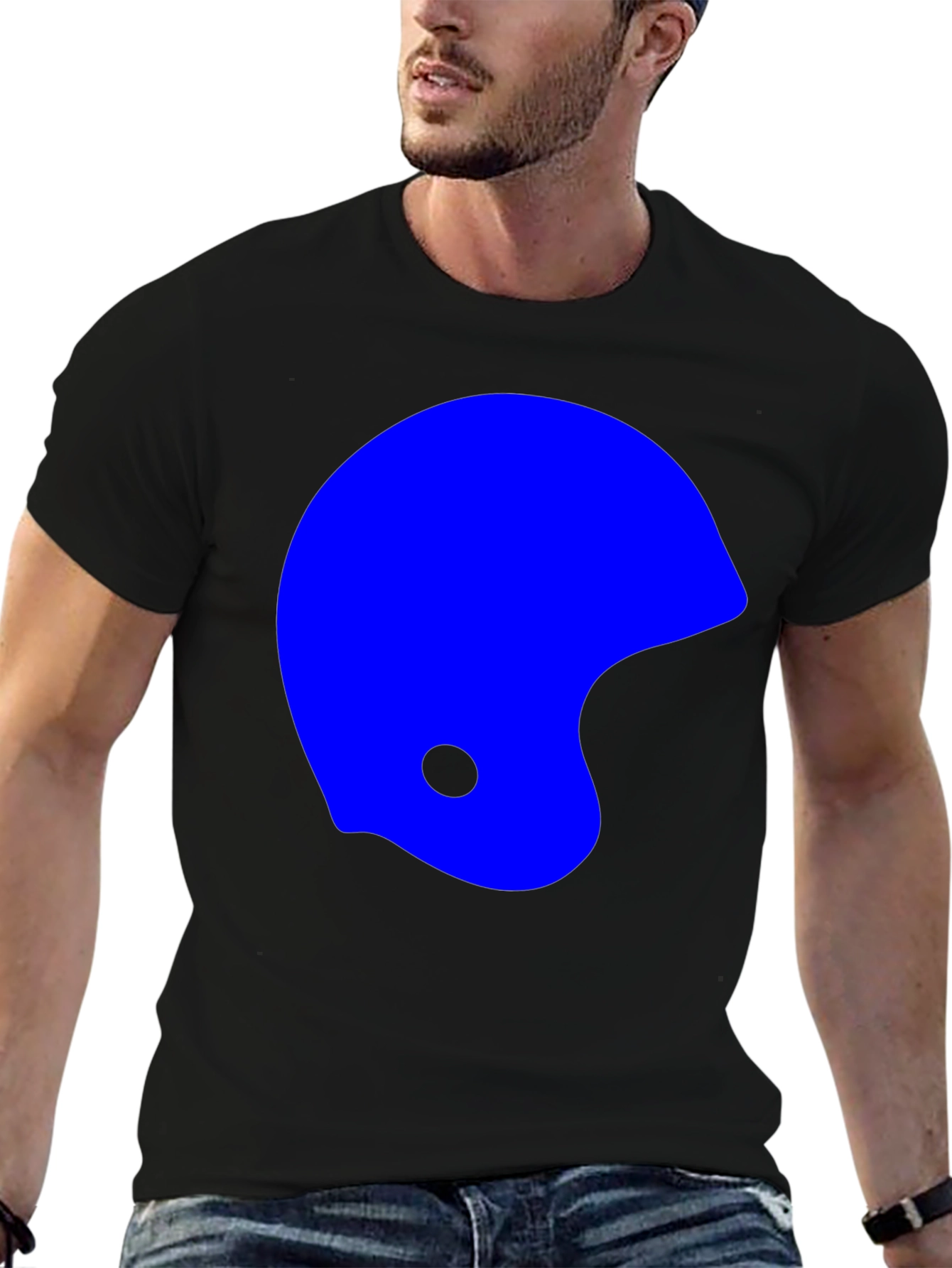 Abstract Helmet Graphic T-Shirt