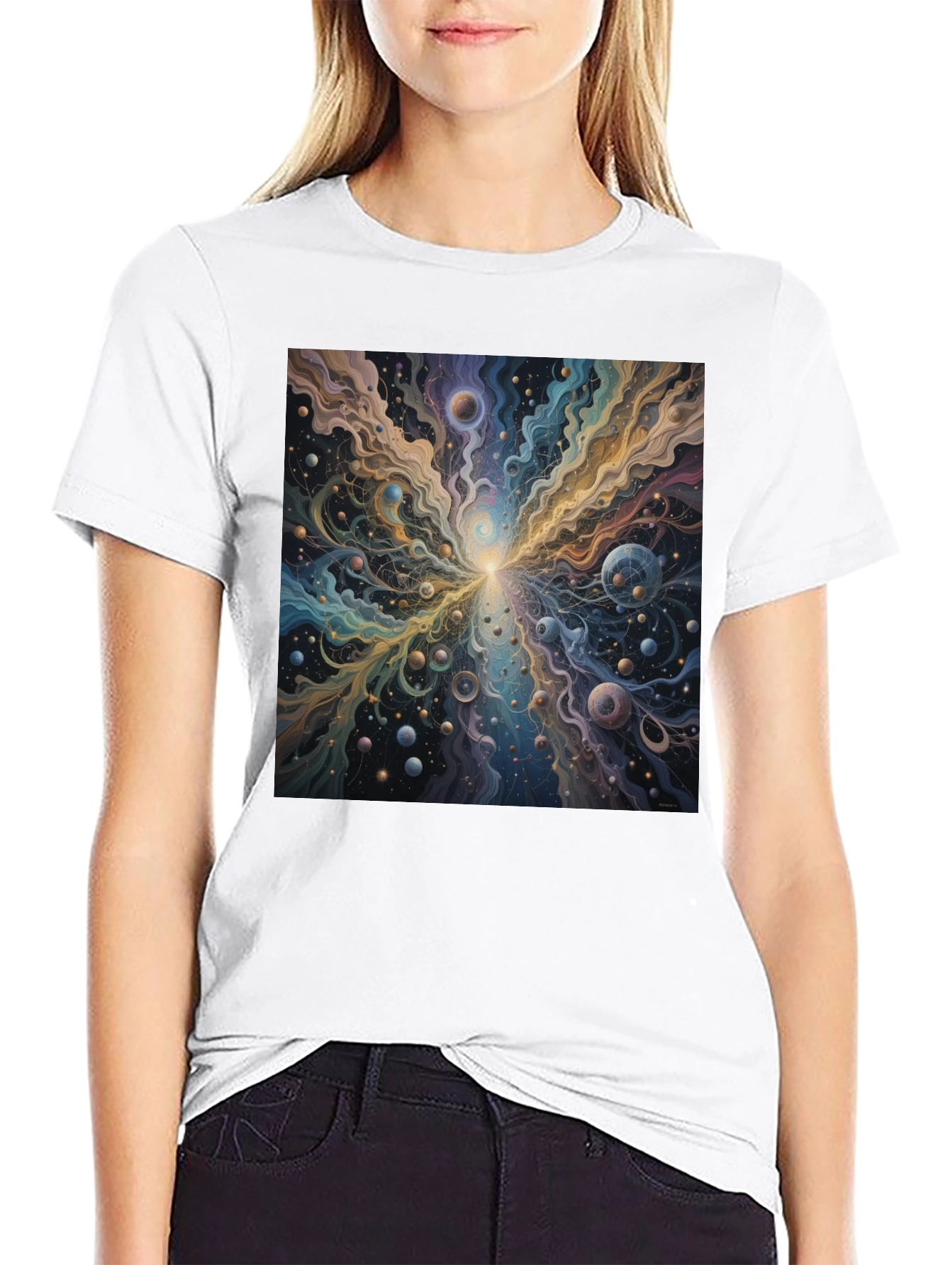 Cosmic Burst Graphic Tee - Vivid Universe Design