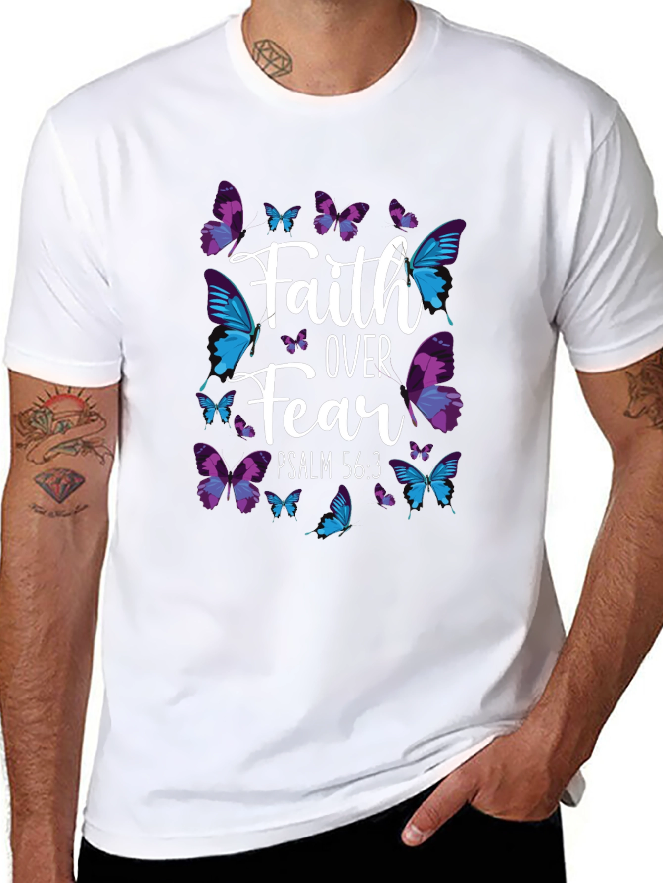 Faith Over Fear Butterfly Graphic Tee