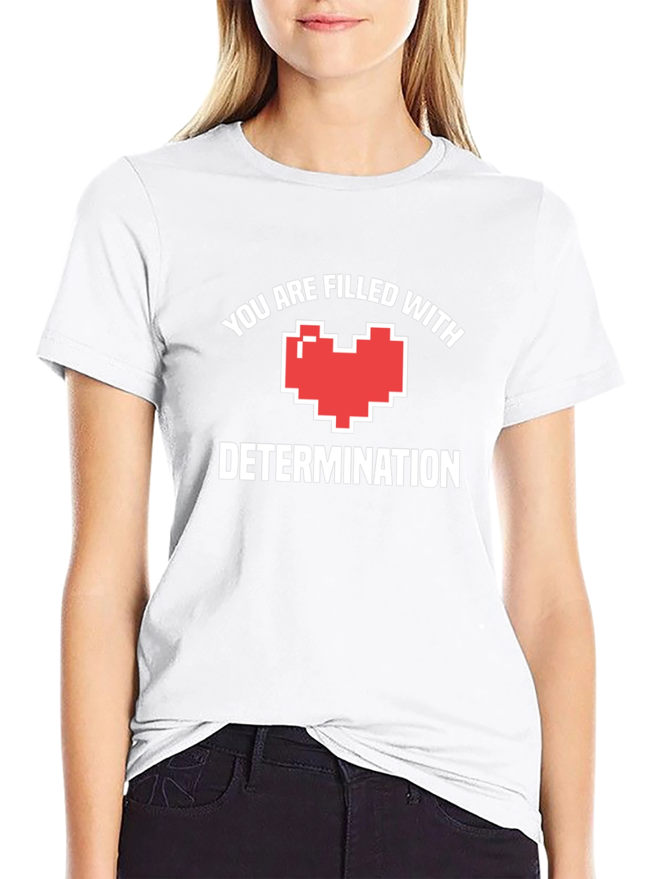 Determination Heart Black T-Shirt