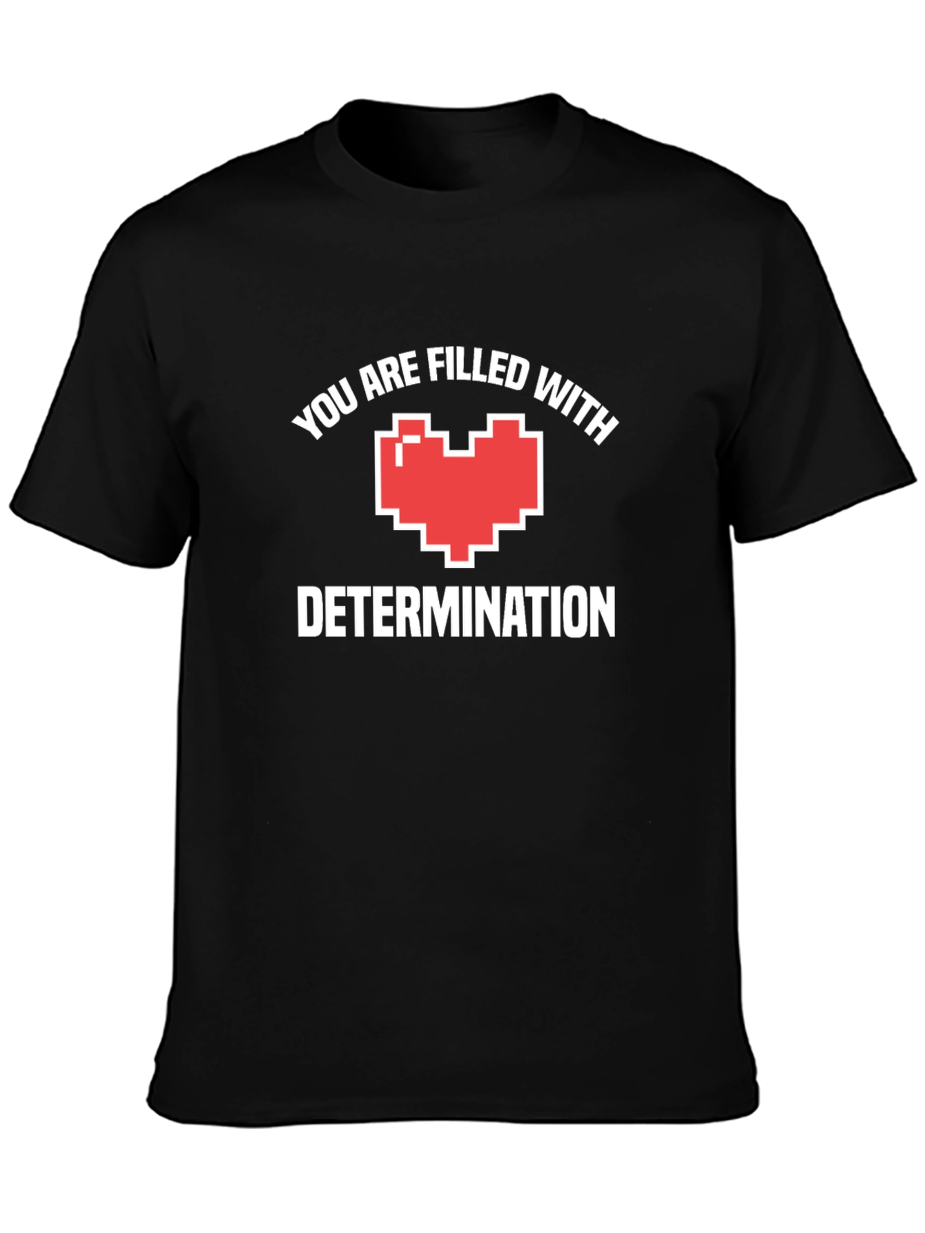 Determination Heart Black T-Shirt