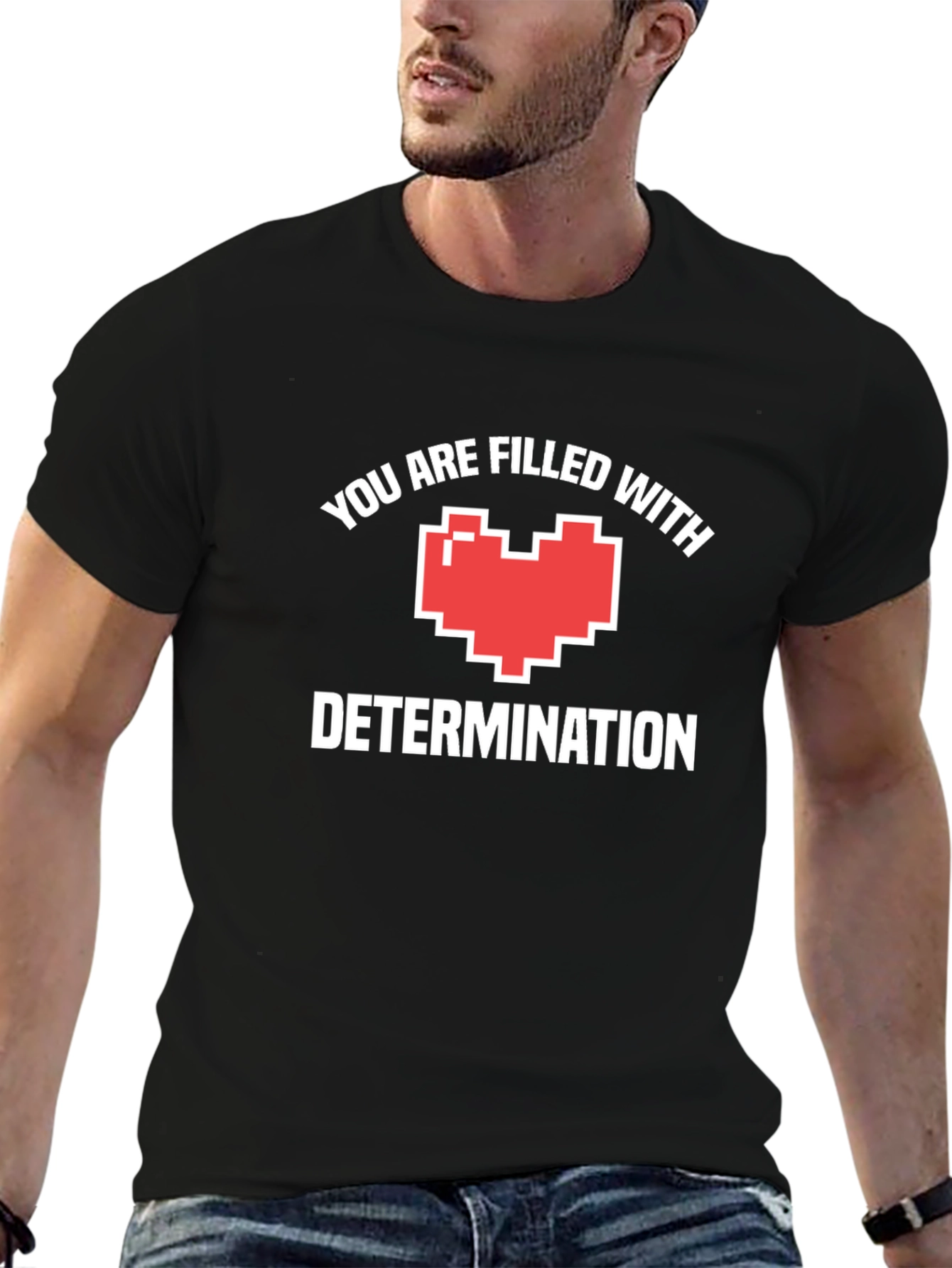 Determination Heart Black T-Shirt