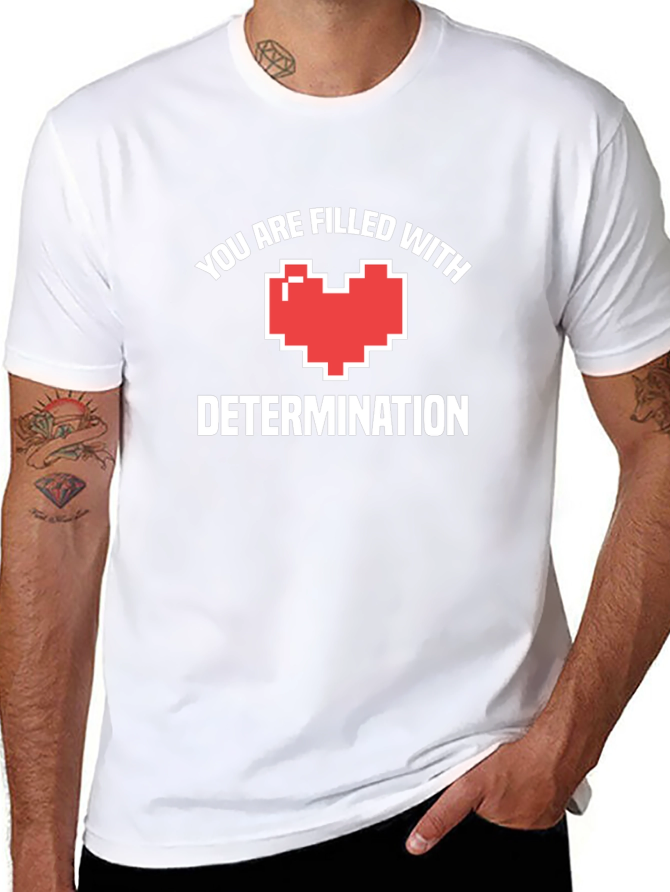 Determination Heart Black T-Shirt