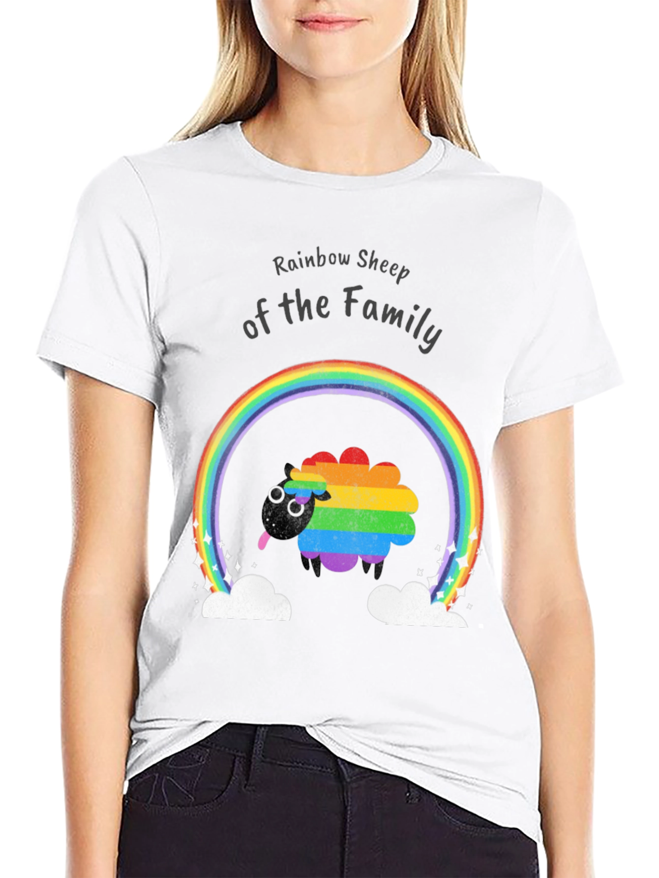 Rainbow Sheep Family Pride T-Shirt