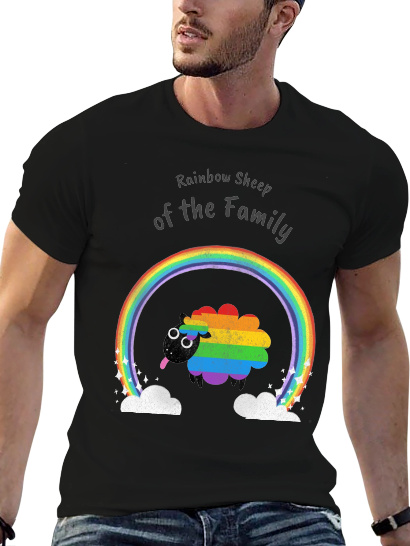 Rainbow Sheep Family Pride T-Shirt