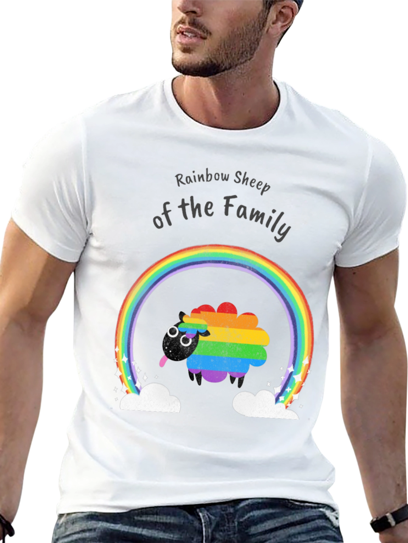 Rainbow Sheep Family Pride T-Shirt
