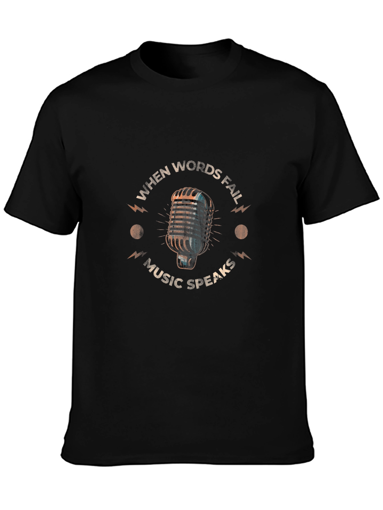 Music Speaks Graphic Tee - Black