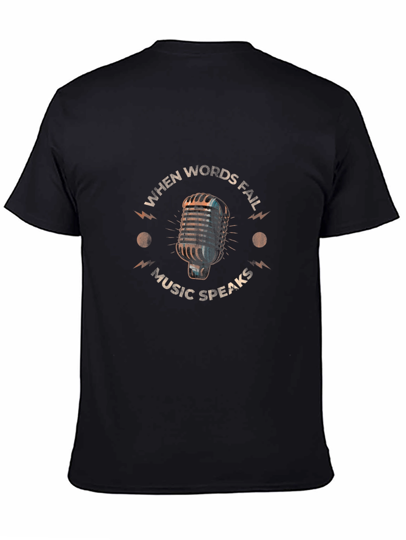 Music Speaks Graphic Tee - Black