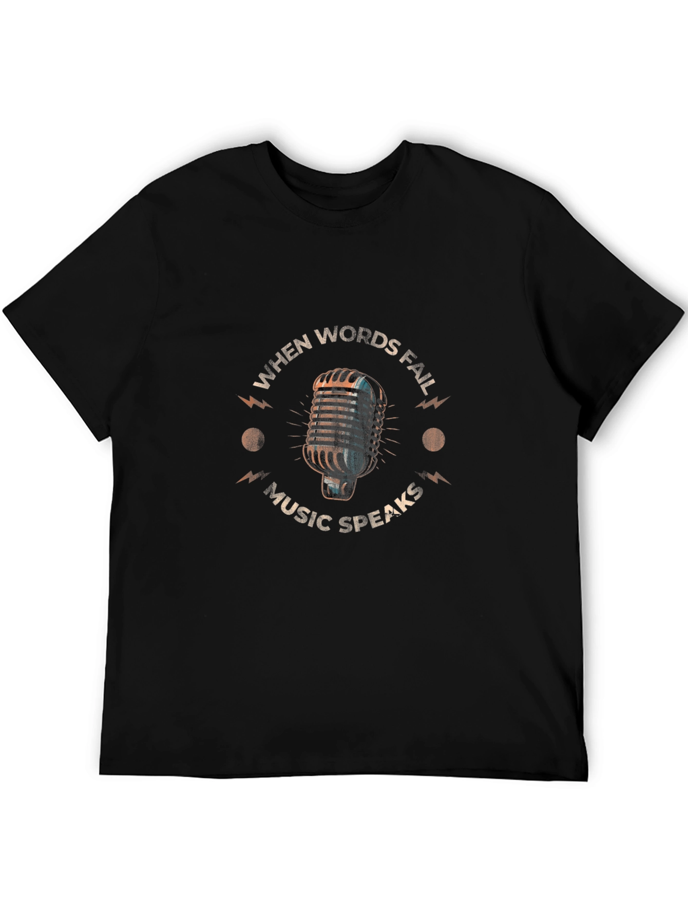 Music Speaks Graphic Tee - Black
