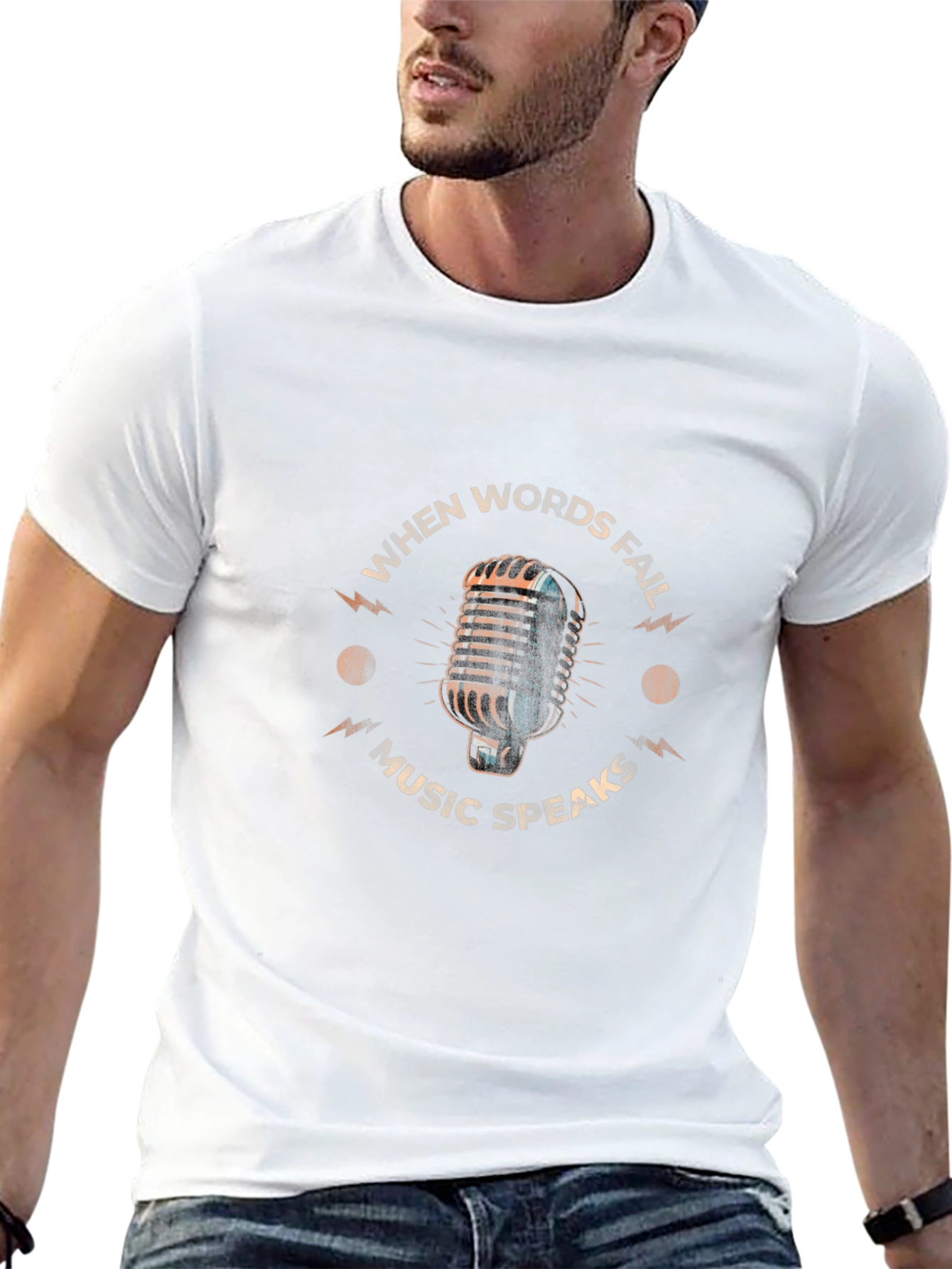 Music Speaks Graphic Tee - Black