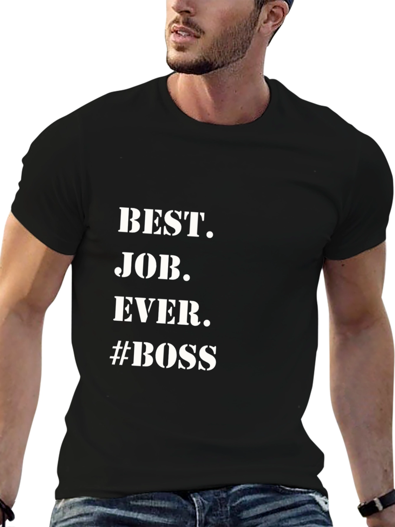 Best Job Ever #Boss Black Graphic Tee