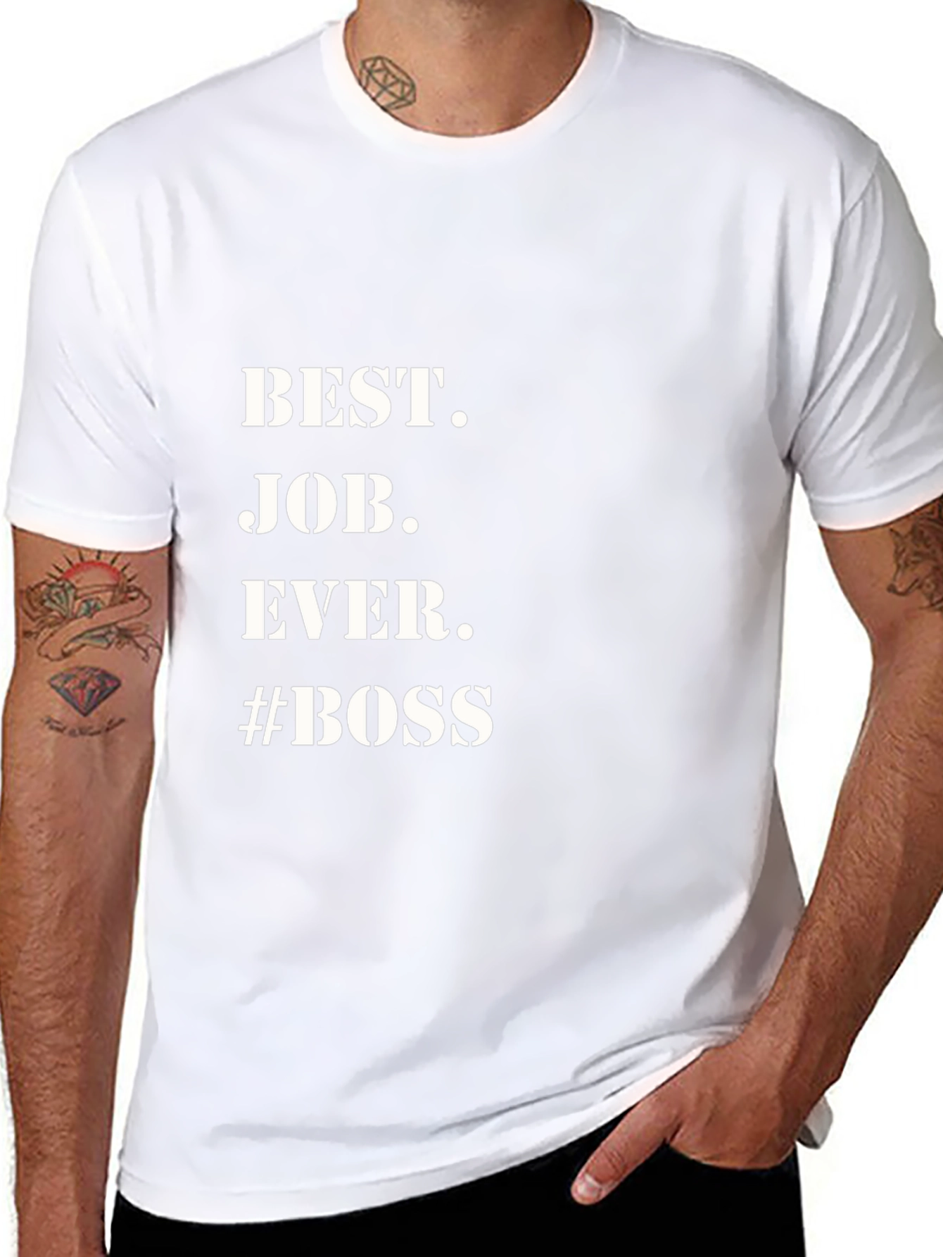 Best Job Ever #Boss Black Graphic Tee