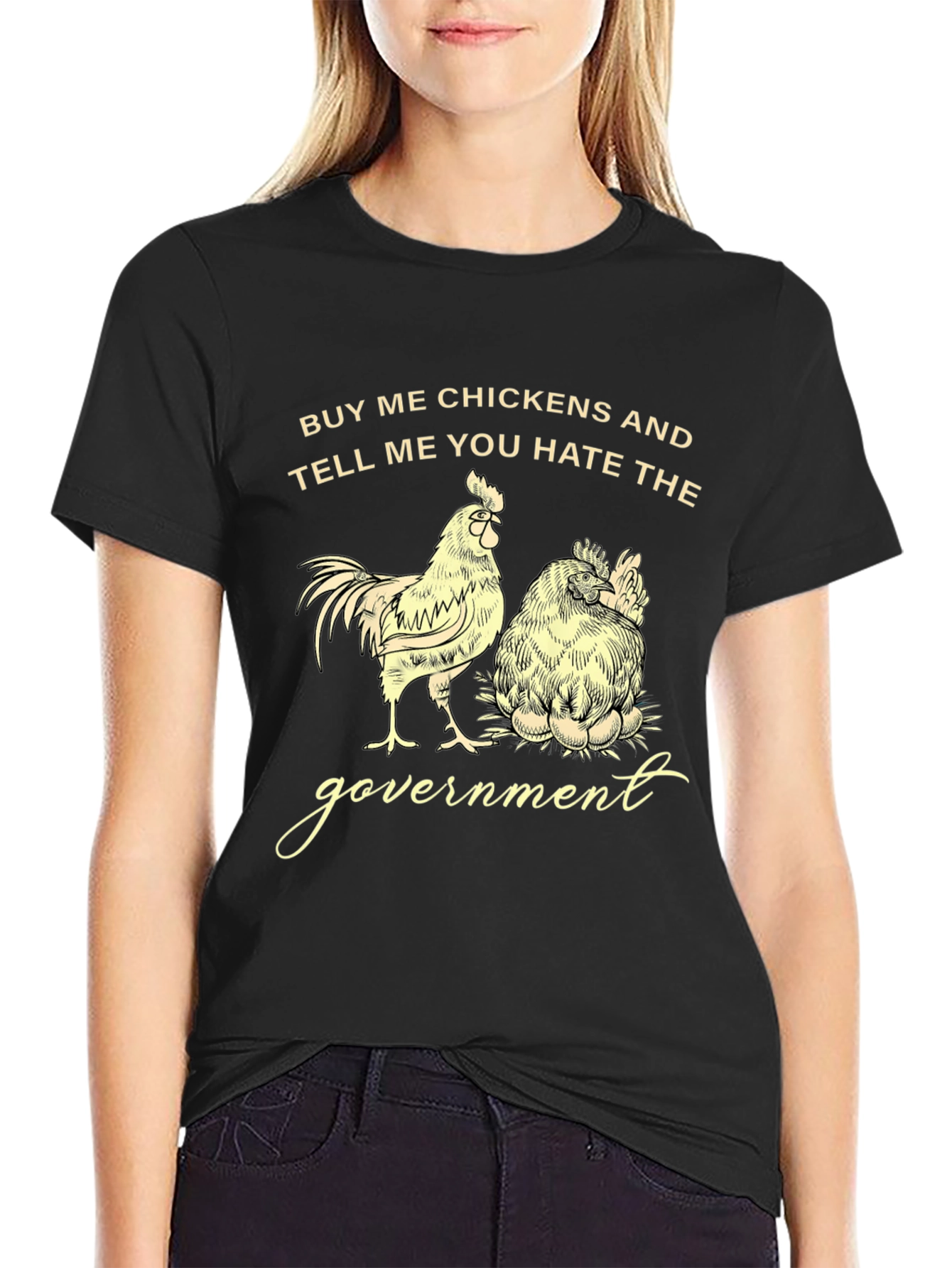 Buy Me Chickens Funny Graphic Tee