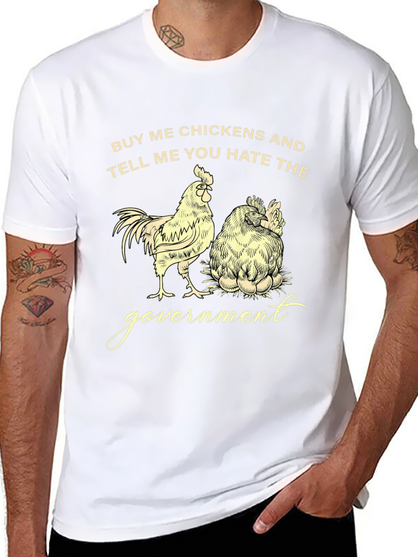 Buy Me Chickens Funny Graphic Tee