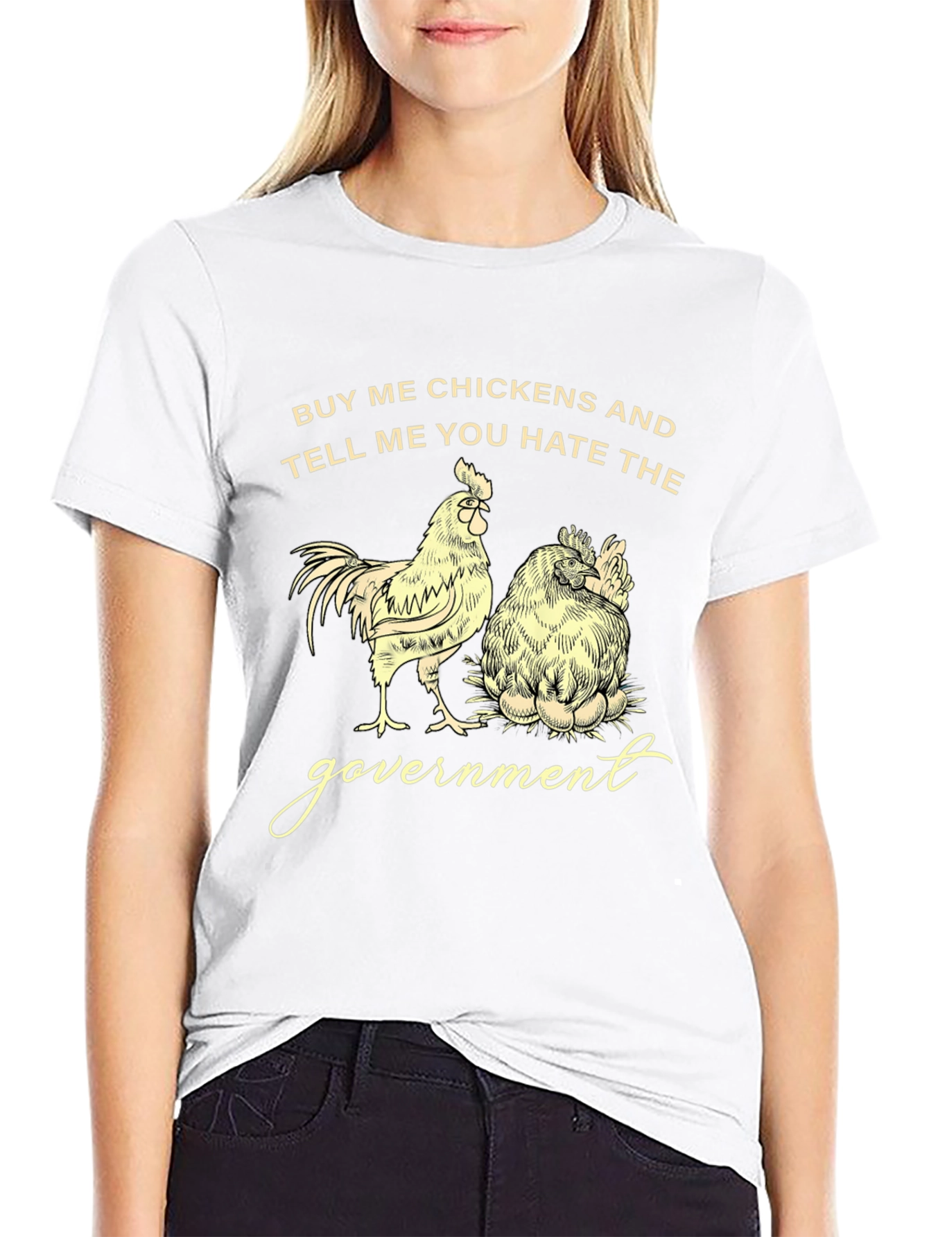 Buy Me Chickens Funny Graphic Tee