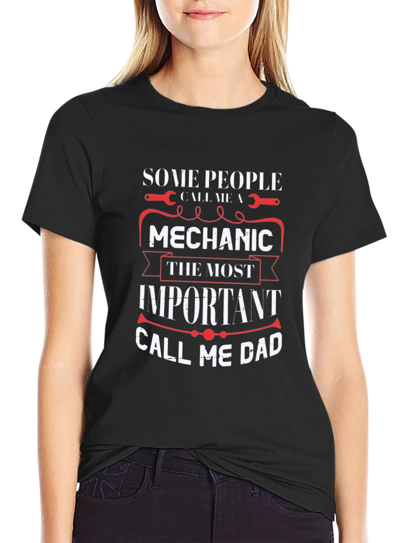 Mechanic Dad T-Shirt - Black