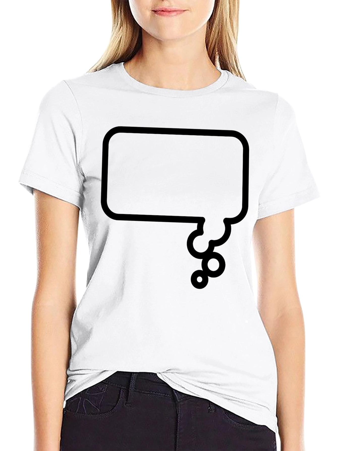 Thinking Bubble Graphic Tee - Black Casual Shirt