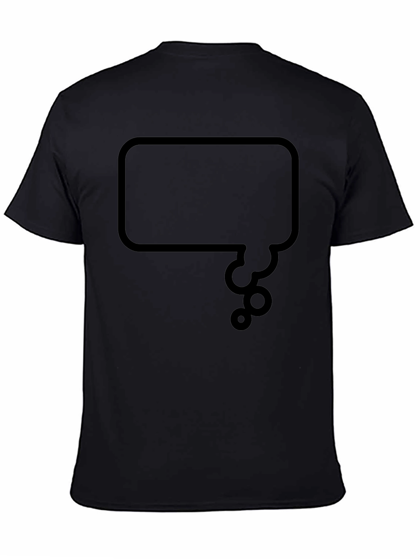 Thinking Bubble Graphic Tee - Black Casual Shirt