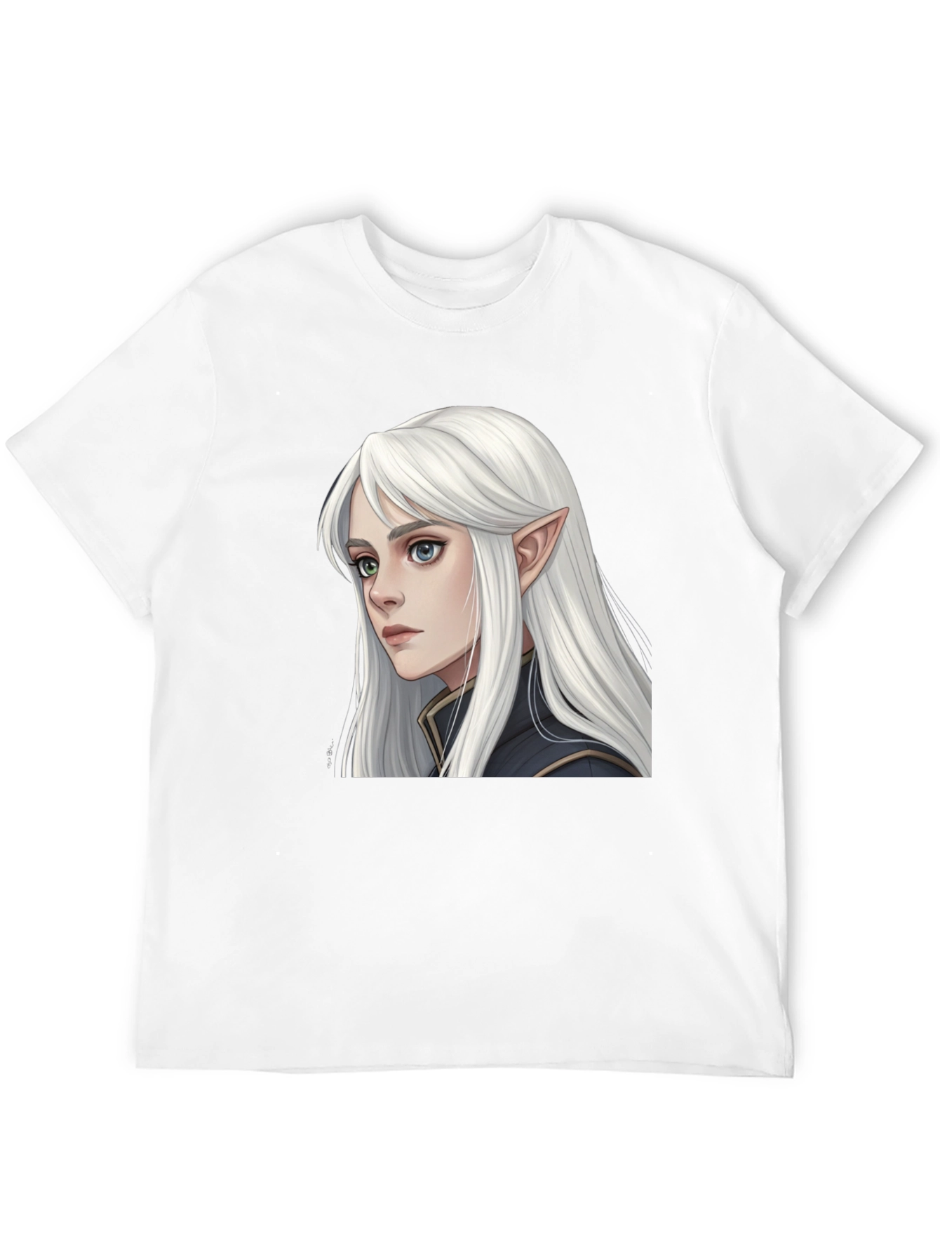 Elf Portrait Black T-Shirt