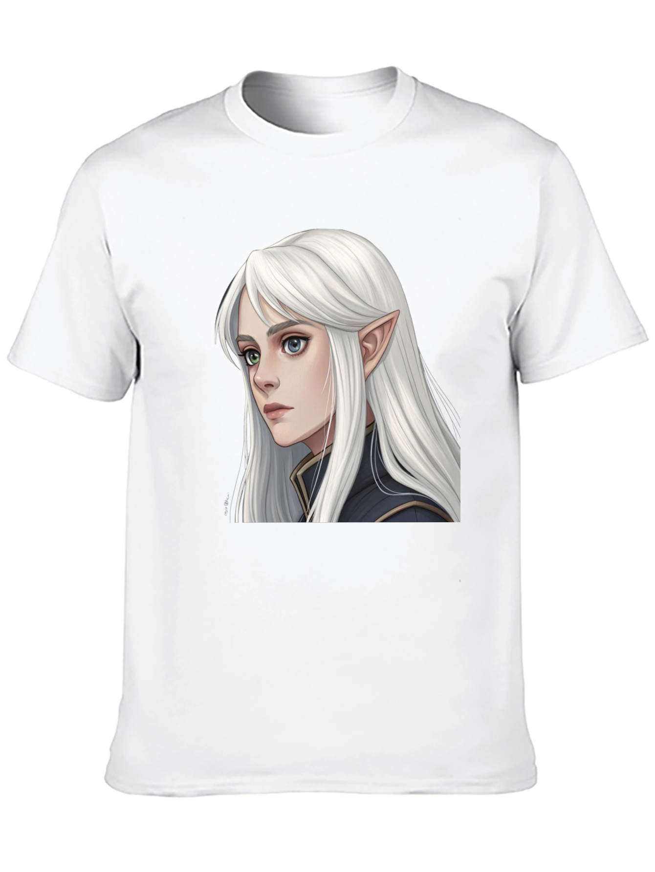 Elf Portrait Black T-Shirt