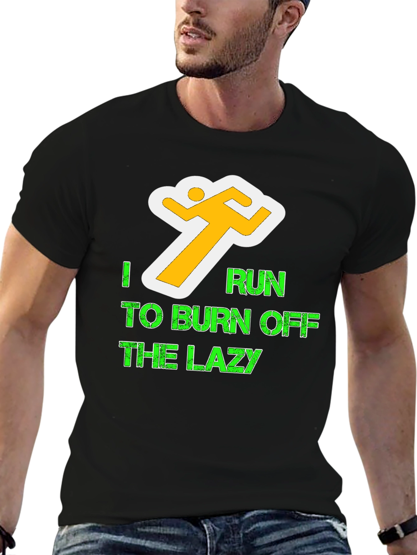 I Run To Burn Off The Lazy Graphic Tee
