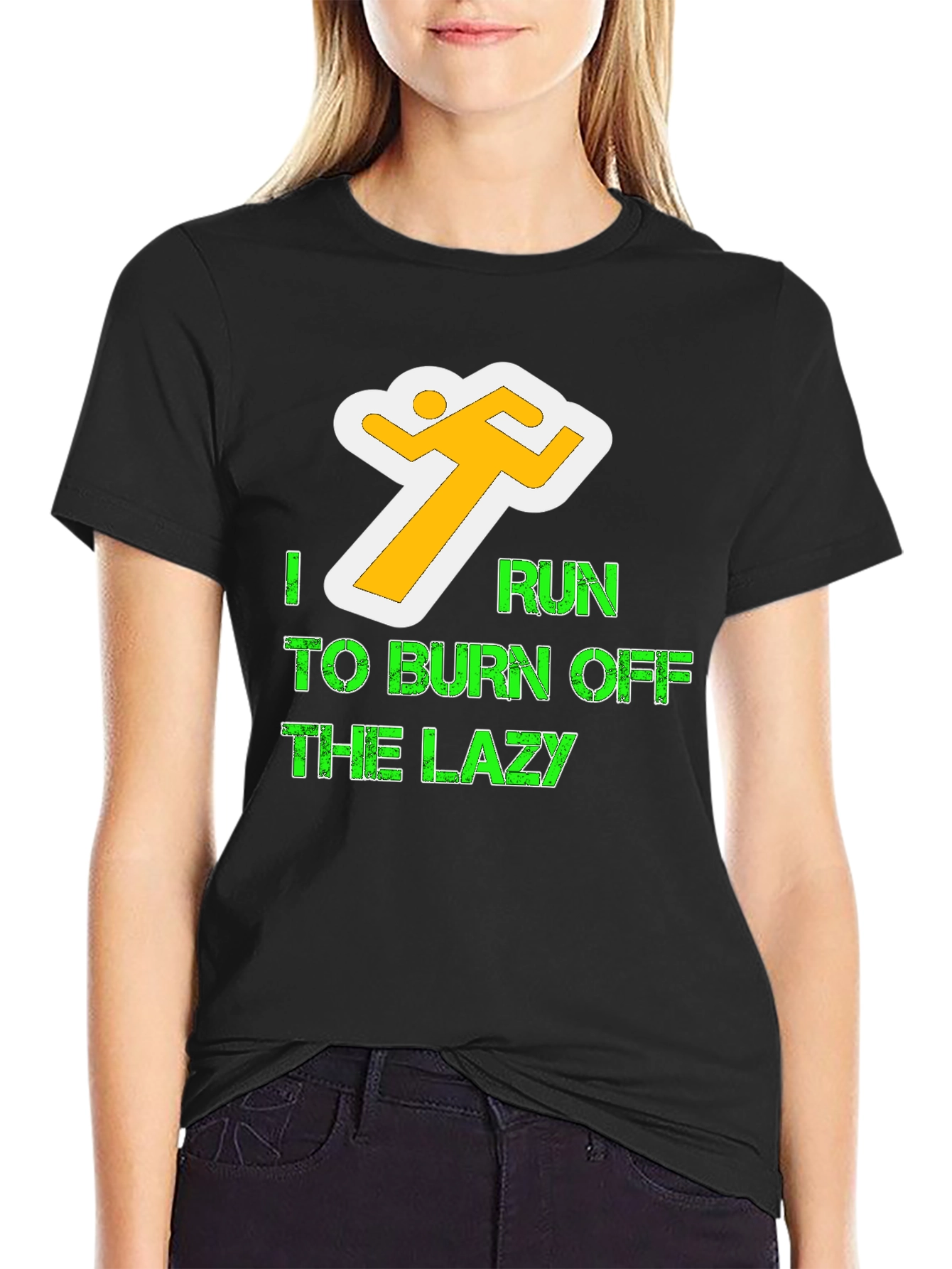 I Run To Burn Off The Lazy Graphic Tee