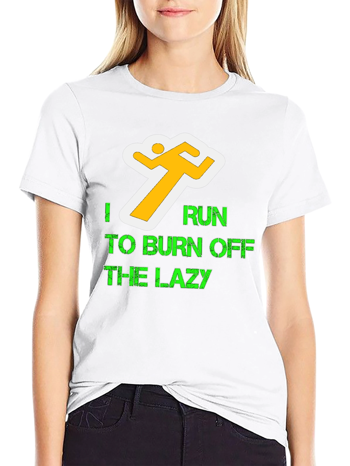 I Run To Burn Off The Lazy Graphic Tee