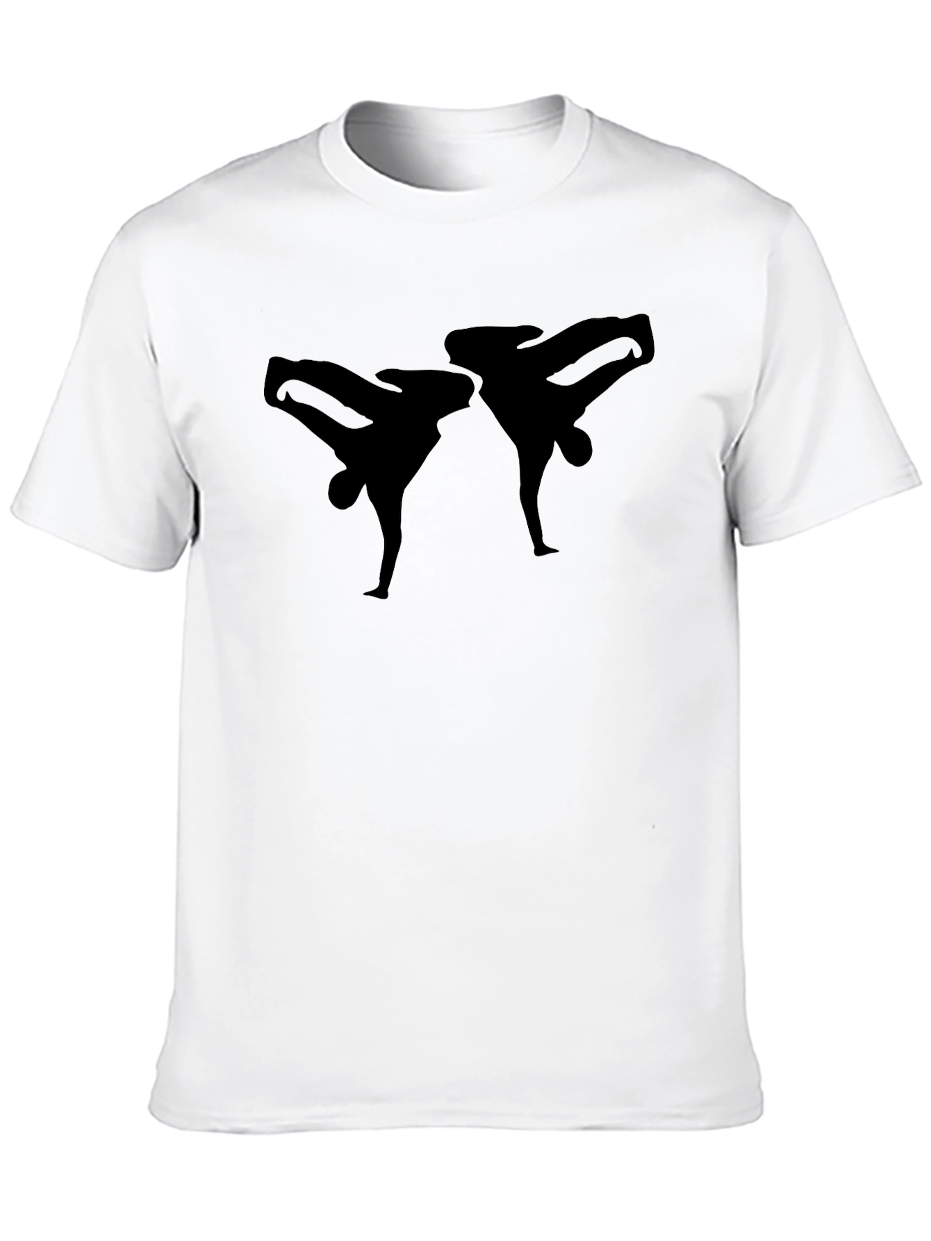 Black Two Silhouette Kicking T-Shirt