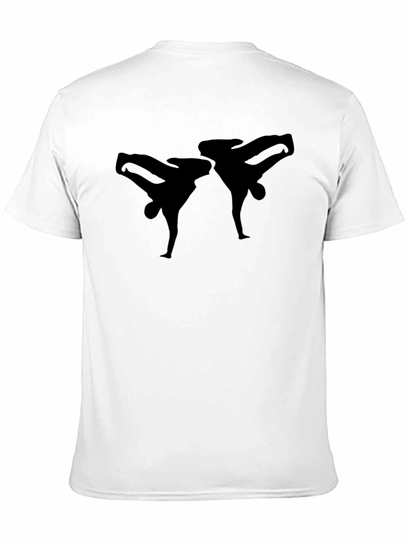 Black Two Silhouette Kicking T-Shirt