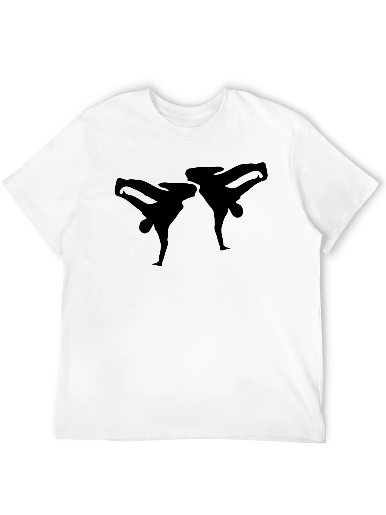 Black Two Silhouette Kicking T-Shirt