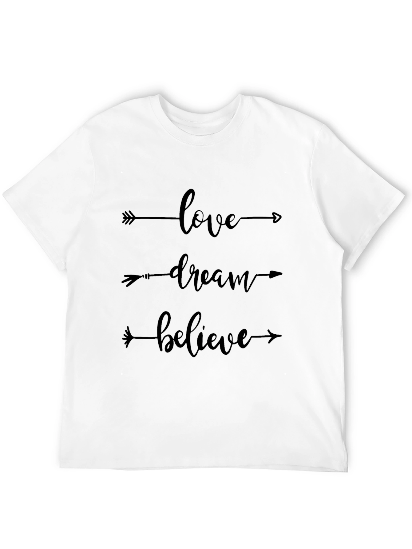 Love Dream Believe Arrow Graphic Tee