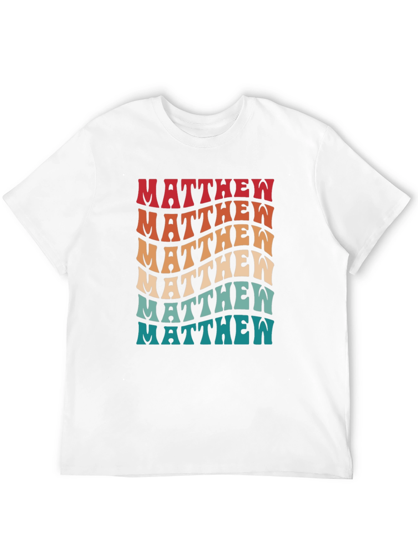 Matthew Retro Wavy Text Graphic Tee
