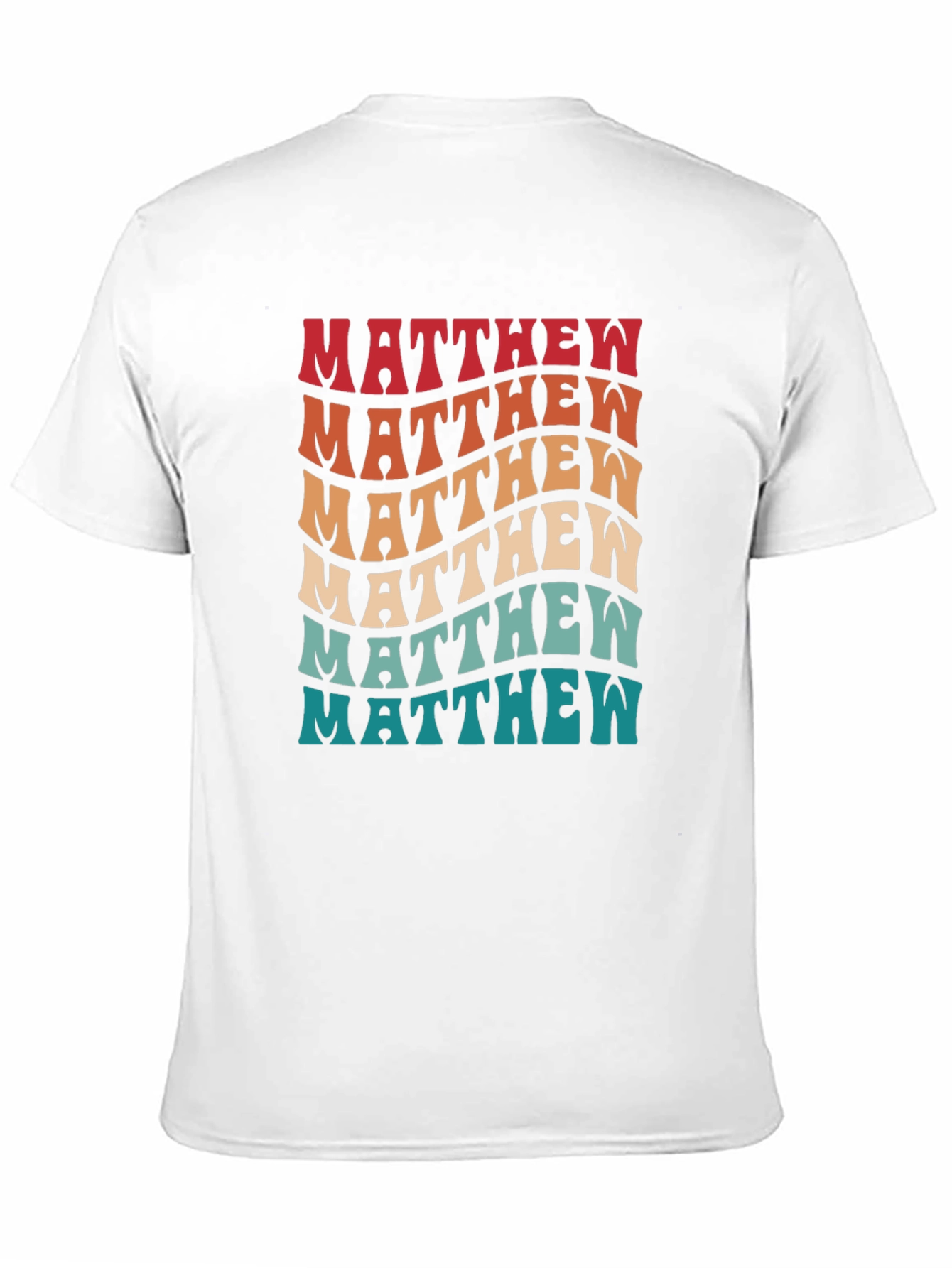 Matthew Retro Wavy Text Graphic Tee