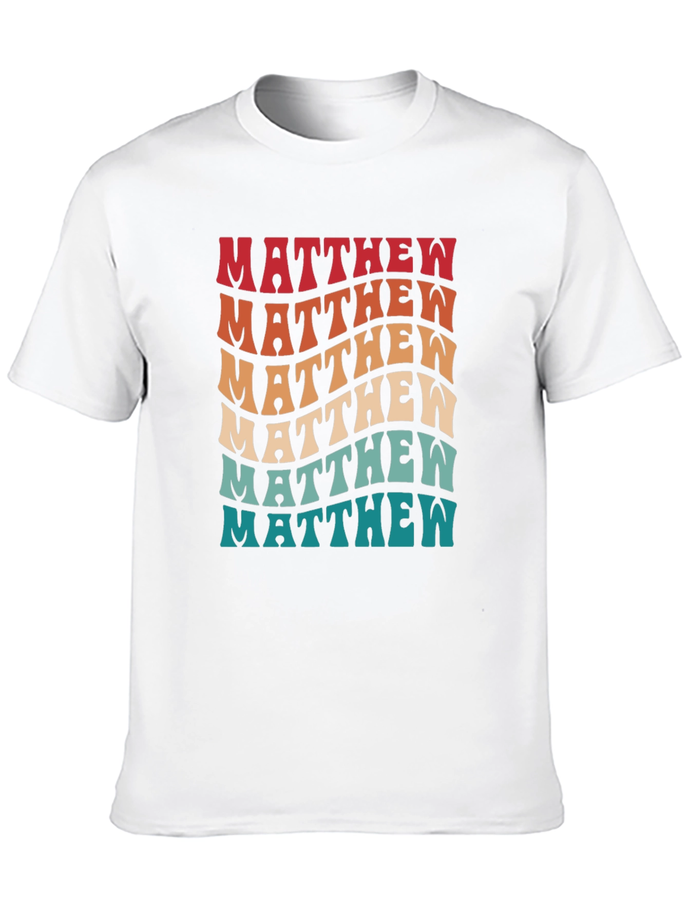 Matthew Retro Wavy Text Graphic Tee