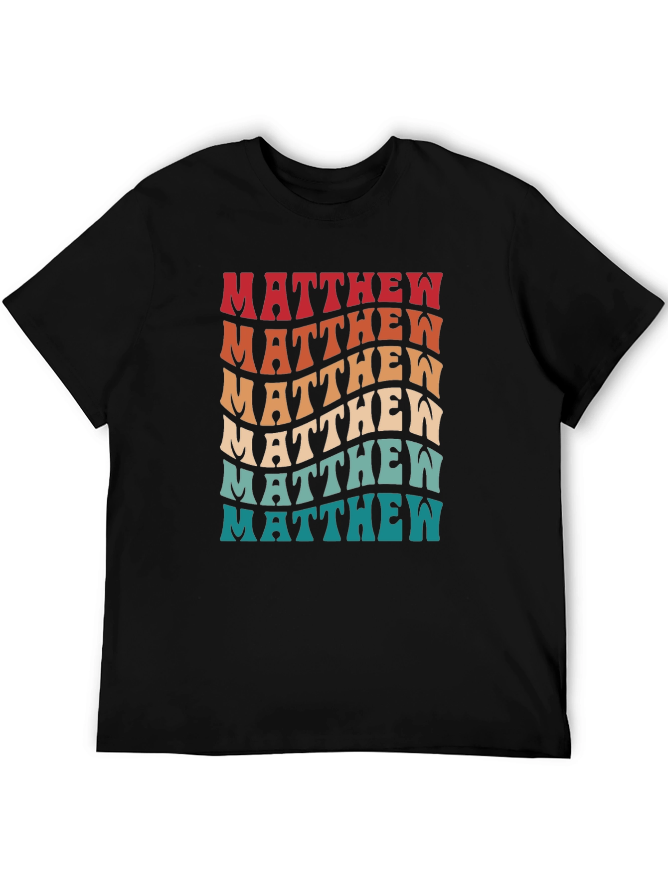 Matthew Retro Wavy Text Graphic Tee