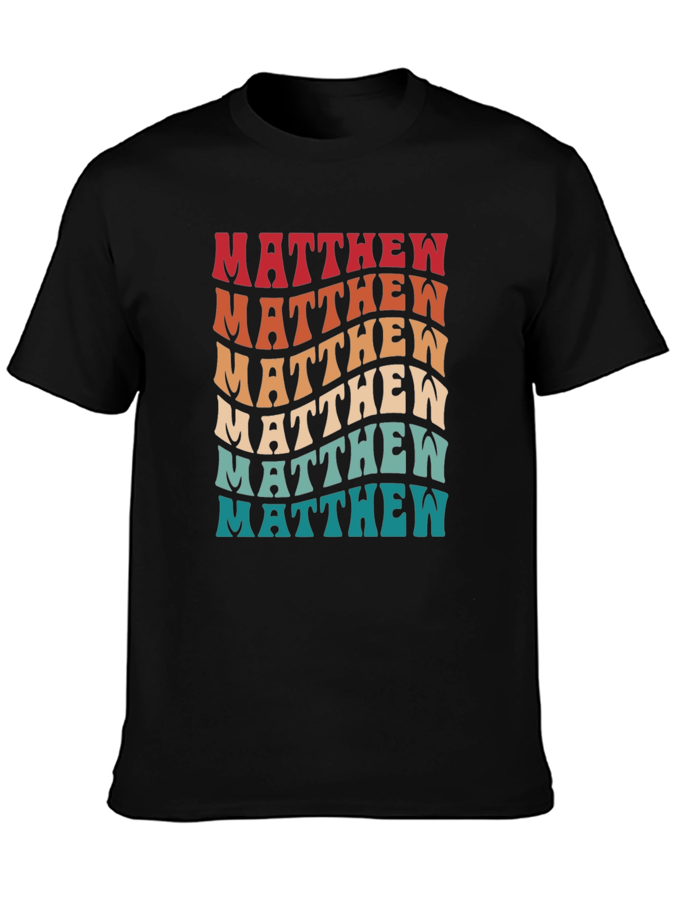 Matthew Retro Wavy Text Graphic Tee