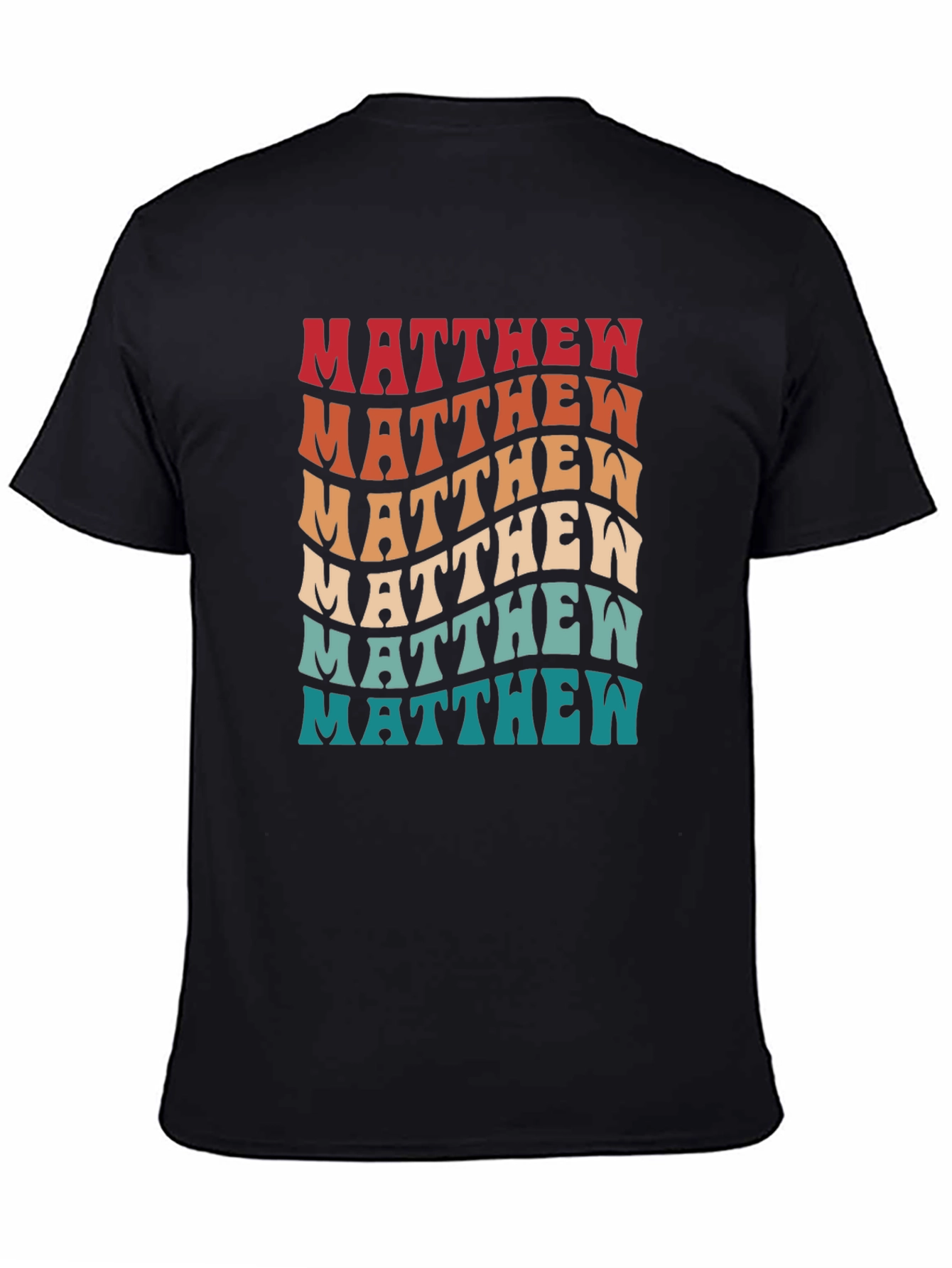 Matthew Retro Wavy Text Graphic Tee
