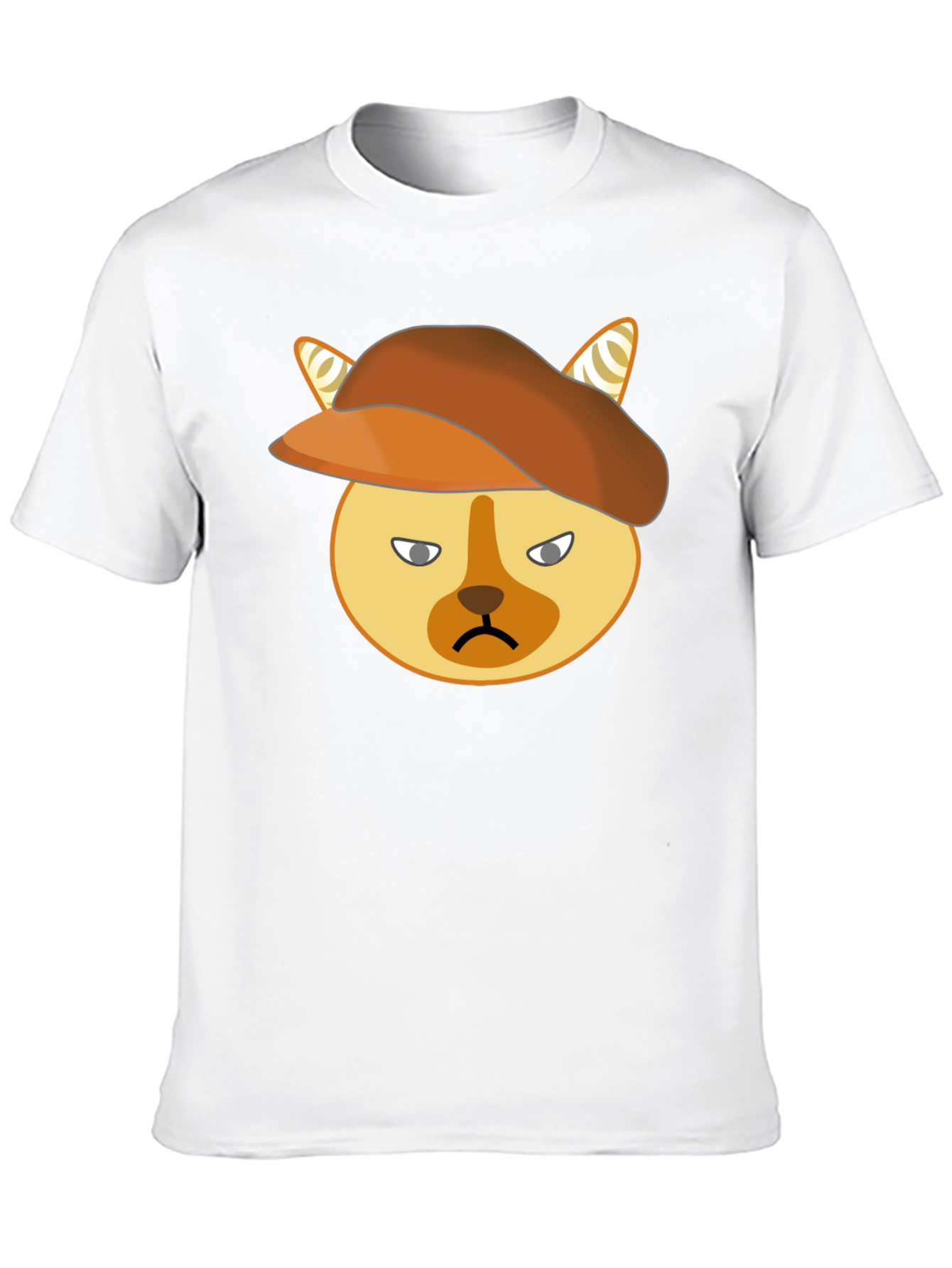 Grumpy Cat Beret T-Shirt - Unisex Cotton Tee
