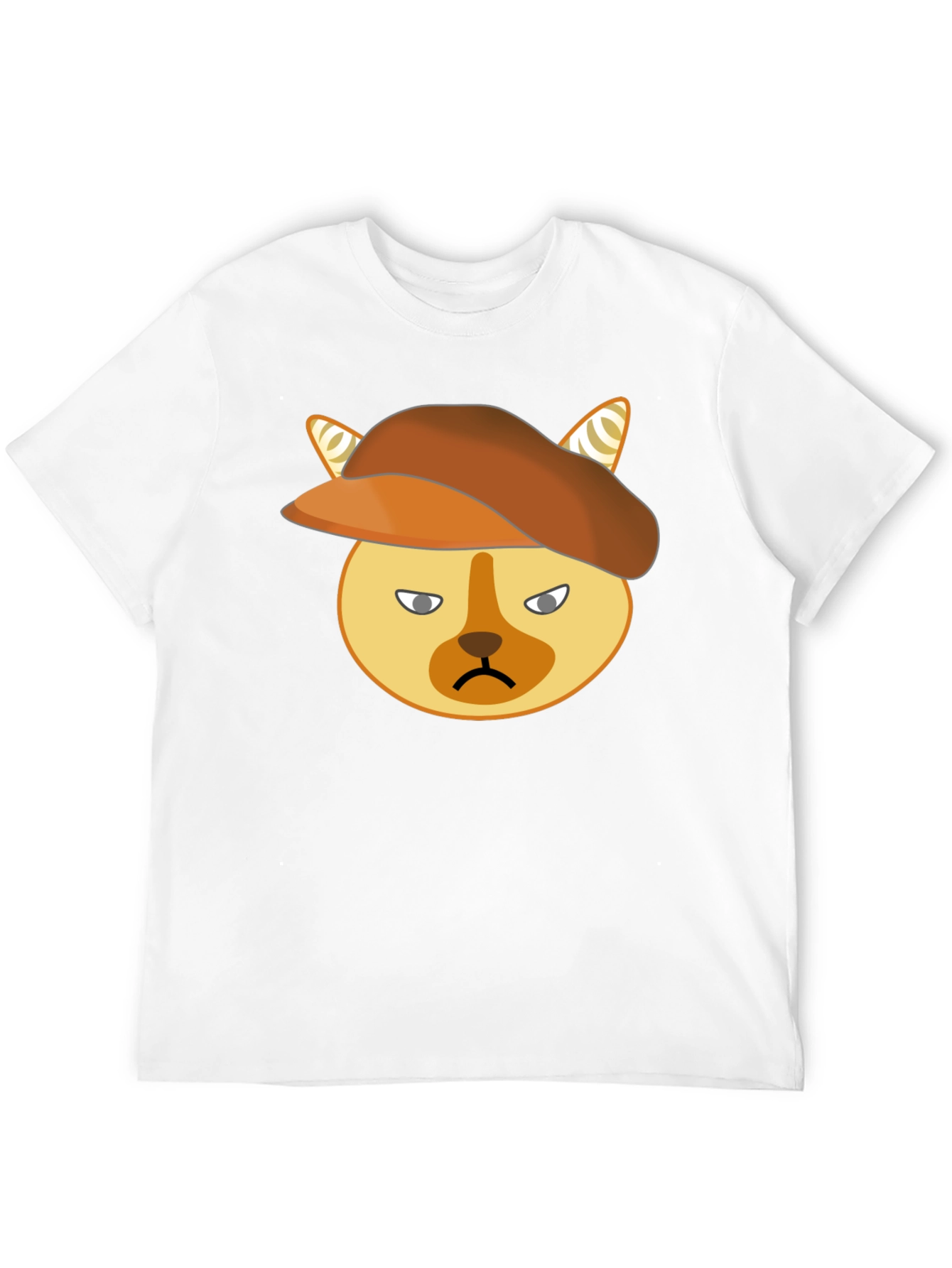 Grumpy Cat Beret T-Shirt - Unisex Cotton Tee