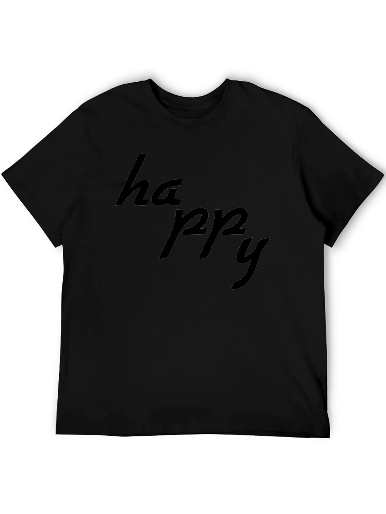 Happy Black T-Shirt: Casual Comfort