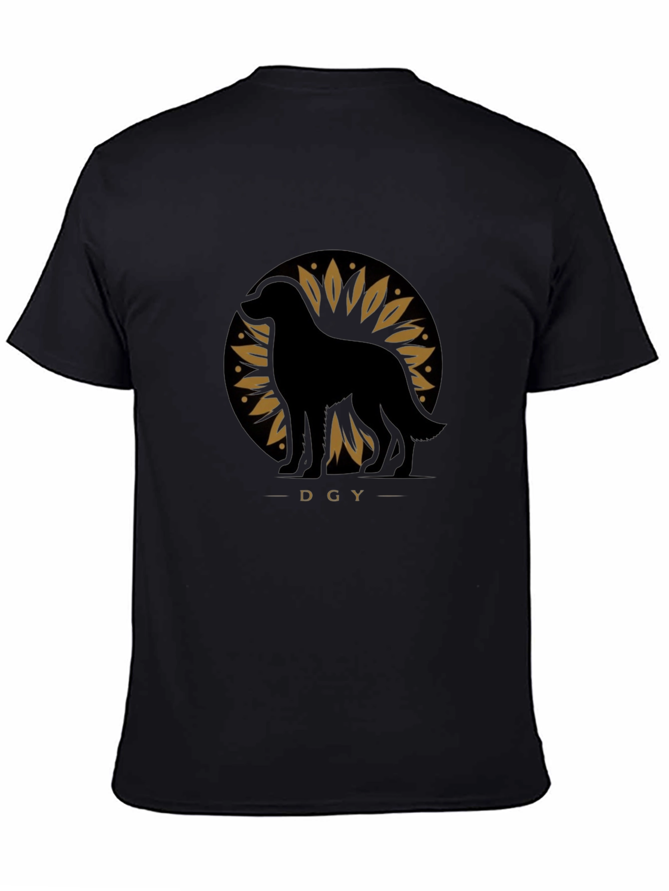 DGY Dog Silhouette Graphic Tee - Black Cotton Blend
