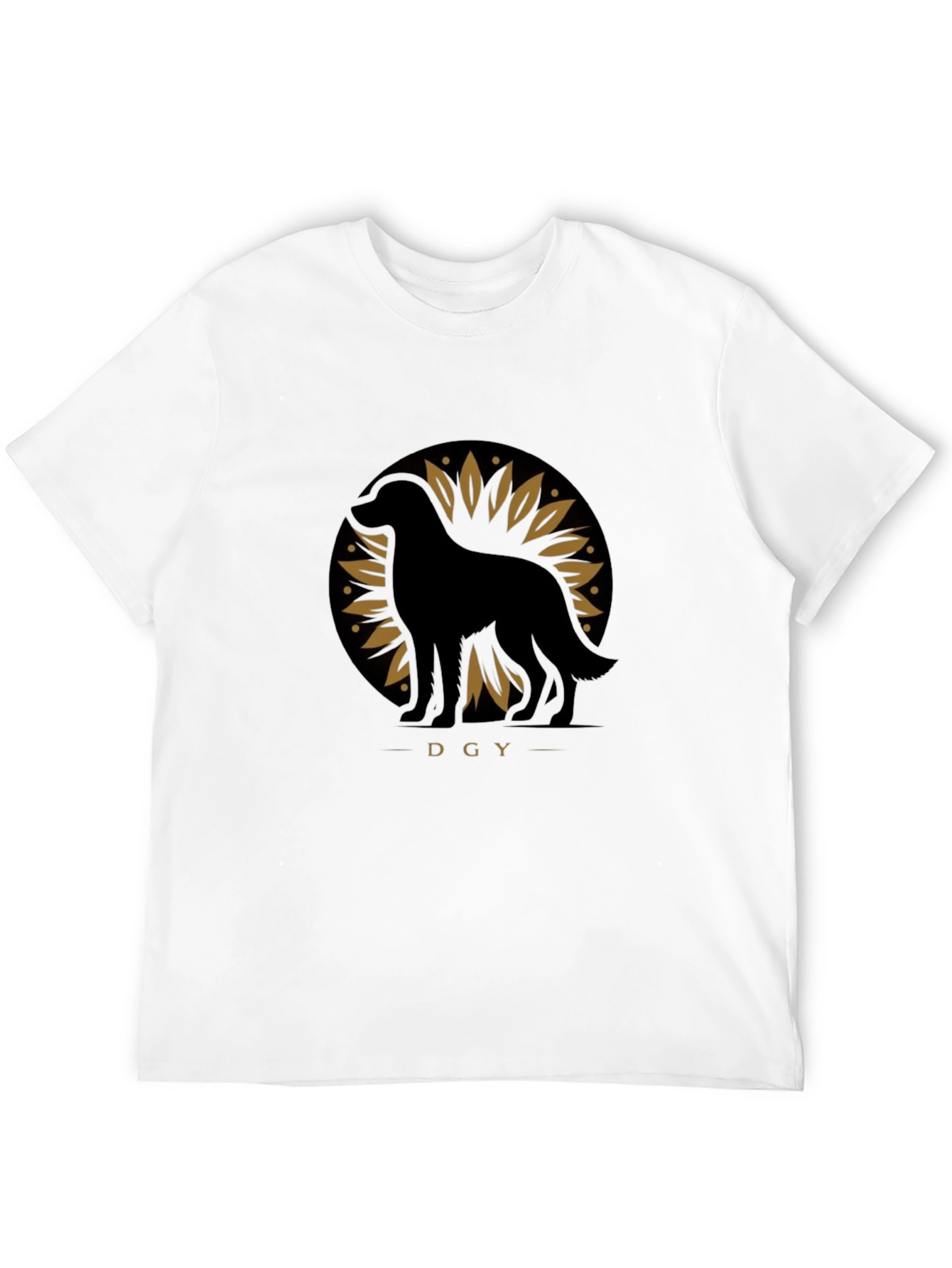 DGY Dog Silhouette Graphic Tee - Black Cotton Blend