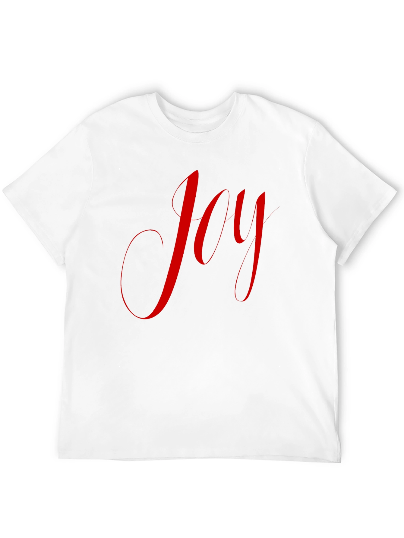 Joyful Red Script on Black T-Shirt